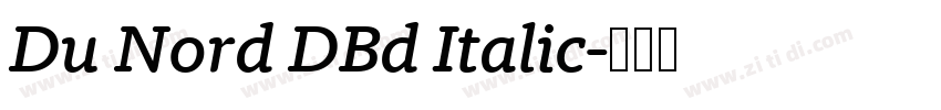 Du Nord DBd Italic字体转换